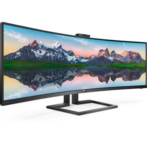 Monitor Philips SuperUltraWide 49" QHD Hello Webcam USB-C 499P9H